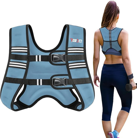 Weighted Vest Woman - 6lb/8lb/12lb/16lb/20lb/25lb/30lb Womens Weight Vest for Walking, Strength Training Weight Vests for Men, Reflective Stripe Fitness Vest for Workout Running Jogging