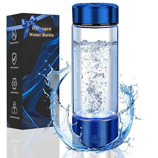 Hydrogen Water Bottle Generator, Portable Hydrogen Water Ionizer Machine Rechargeable Hydrogen Rich Water Bottle for Travel 420ml Gift for Women Gifts