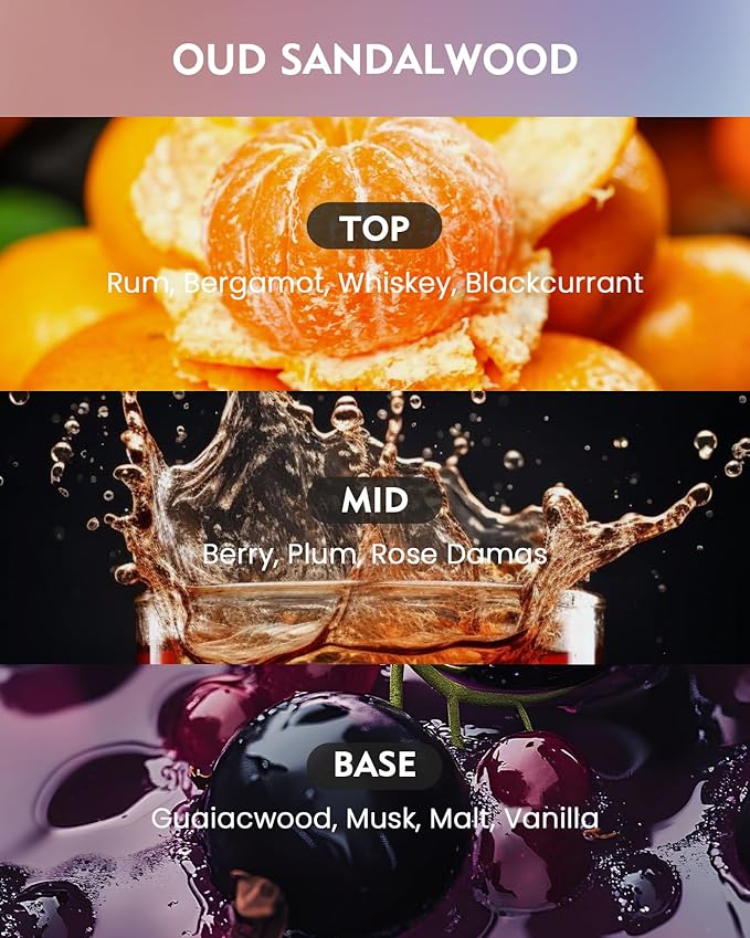 M&SENSE Oud Sandalwood Scented Candle,11.6oz Natural Soy Wax,Non Toxic for Home, 3 Wick Jar Candle, Up to 60 Hours Burn time, Home Decor,Candles for Home Scented