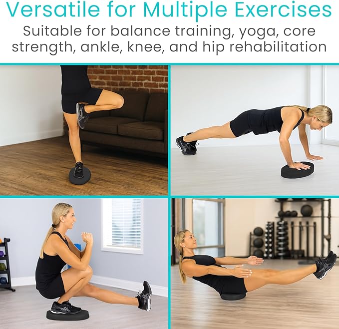 Vive Oval Balance Pad - Wobble Cushion For Physical Therapy And Rehabilitation Equipment - Soft Stability Trainer Foam For Workouts, Yoga, Core Strength And Pilates - Device For Women, Men And Kids