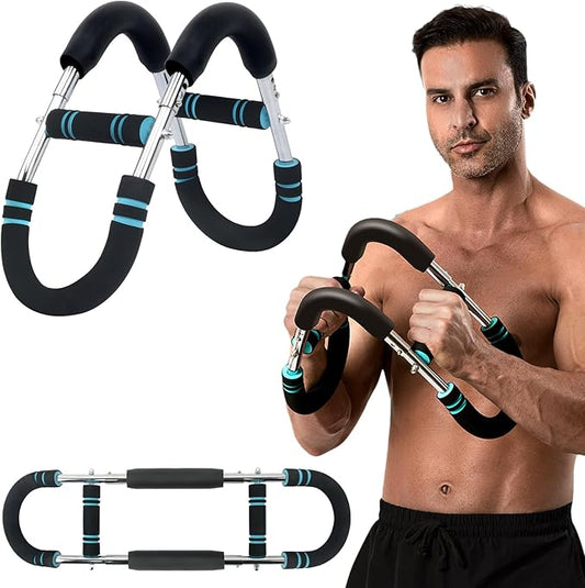 Twister Arm Trainer for Upper Body Workout – 90-160lb Adjustable Resistance Strength Training Bar for Chest, Biceps, Shoulders & Forearms | Home Gym Equipment for Men