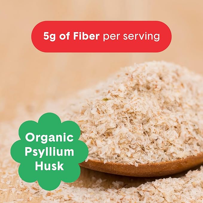 Bellway Super Fiber Powder + Fruit, Sugar Free Organic Psyllium Husk Powder Fiber Supplement for Regularity, Bloating Relief & Digestive Health, Plant-Based, Strawberry Watermelon (50 Servings)