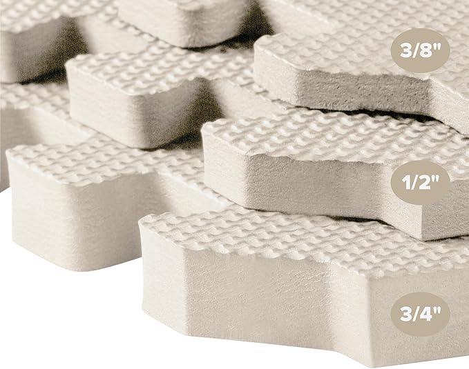 We Sell Mats – ½ Inch Thickness Multipurpose EVA Foam Floor Tiles – Interlocking Floor Mat for Indoor Gym, Playroom, and Home Use