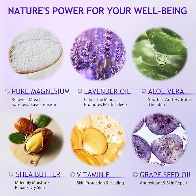 Magnesium Lotion | Magnesium Cream for All skin types, Bedtime Routine, Fast-Absorbing Non-Greasy, Unscented, for Legs, Calves & Feet, 4.23 oz