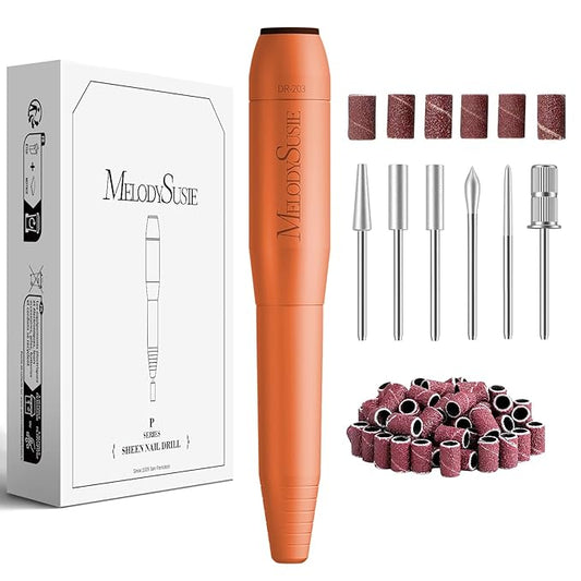 MelodySusie Pen-Shaped Portable USB Nail Drill, PC120I 20000RPM Electric Nail File with Compact Design for All Nail Care, Manicure Polishing, Shaping & Gel Removal at Home for Beginners