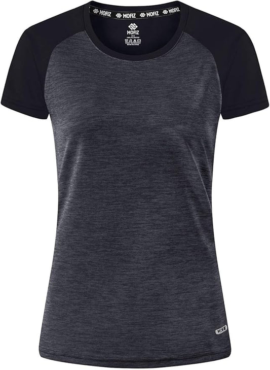 MoFiz Women's Short Sleeve UPF 50+ Sun Protection Sports T-Shirt Quick Dry Running Workout Athletic Tee Top