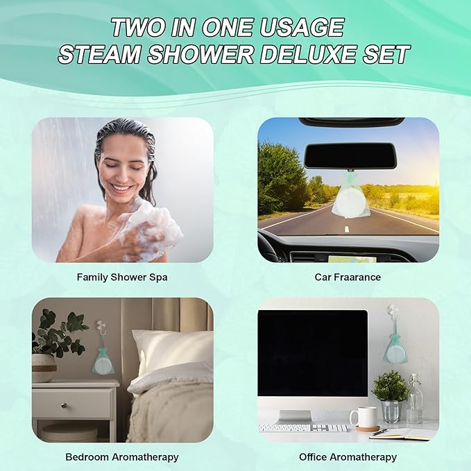 Shower Steamers Aromatherapy 6 Pack - Breathe Easy & Relaxation with Eucalyptus Menthol Essential Oils, Long Lasting Organic Shower Bombs, Christmas Stocking Stuffers for Women Men, Self Care Gifts