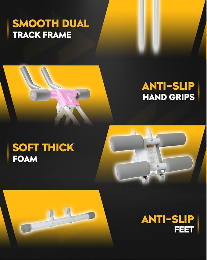 Ab Machine Abdominal Stomach Workout: Adjustable Ab Trainer Machine Ab Cruncher Core Strength Training Equipment for Home Gym Foldable for Women and Men