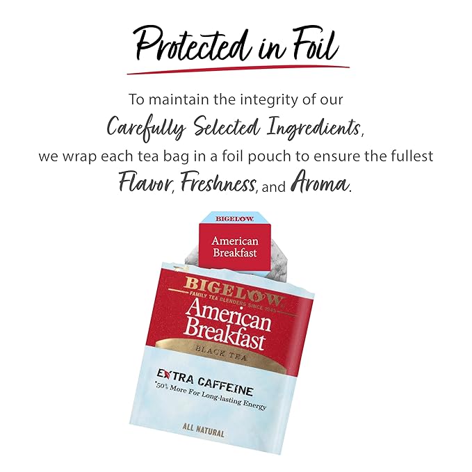 Bigelow American Breakfast Black Tea Bags, 20 Count Box (Pack of 6) Caffeinated Black Tea, 120 Tea Bags Total