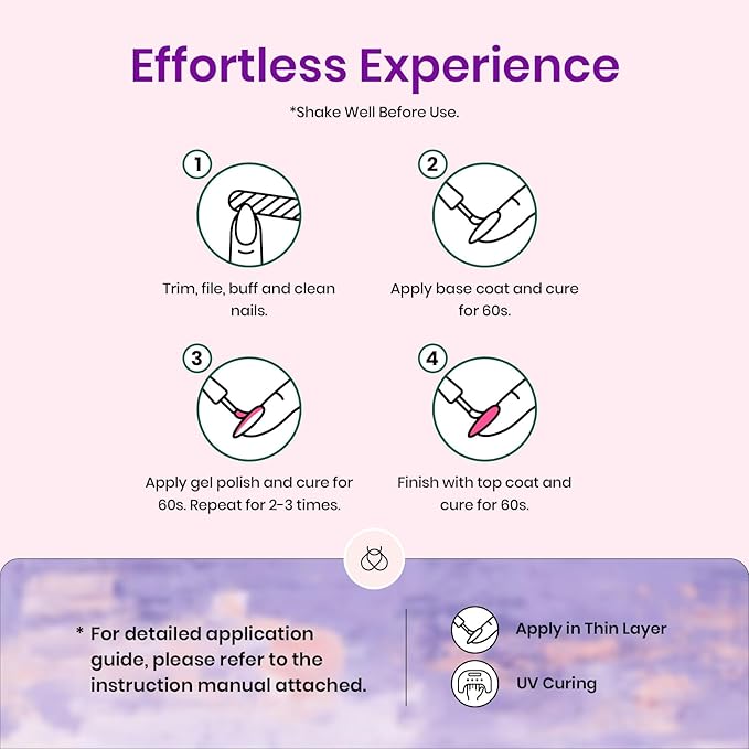 beetles Gel Polish Winter Gel Nail Polish Set Purple Orange Red Brown Black White Blue Nude Green 32 Colors All Seasons Kit with Base Top Coat UV LED Needed Gifts for Women Fingertips Canvas