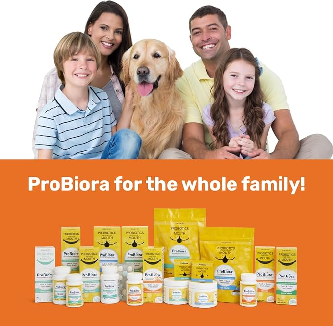 ProBiora Oral-Care Chewable Probiotic Tablets | Probiotic Supplement for Women & Men | Healthier Teeth & Gums | Fresher Breath | Whiter Teeth | Better Overall Health | 30 Count | Orange