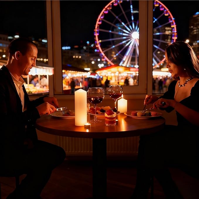 MTLEE Set of 72 White Pillar Candles 2 x 3, 2 x 6, 2 x 8 Inch Smokeless and Dripless Unscented Large Candles Long Clean Burning Rustic Pillar Candle for Wedding Dinner Home Decor