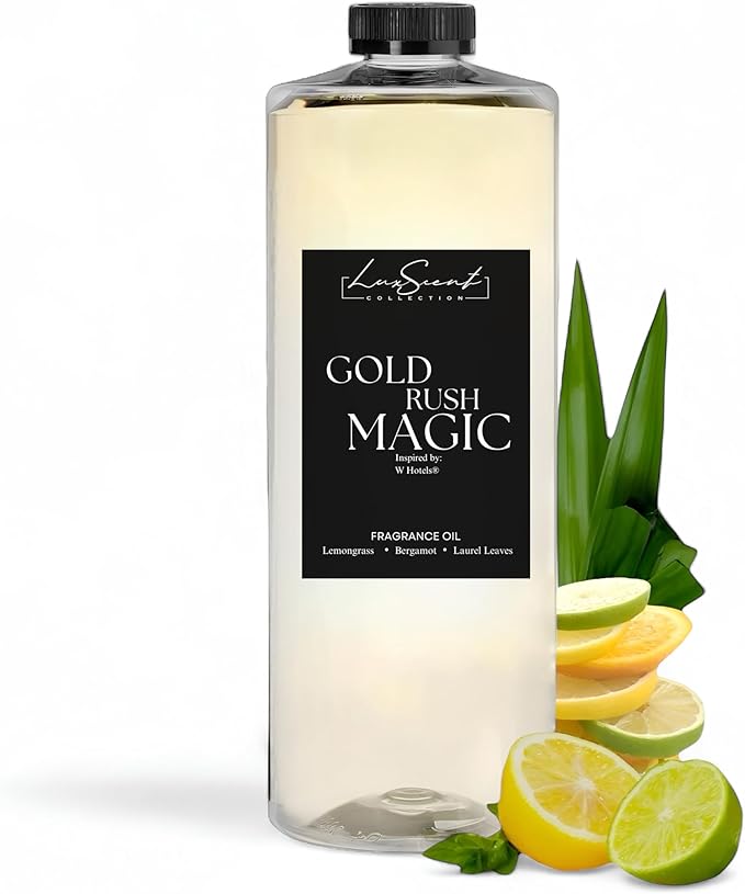 Aroma Diffuser Oil 1200ML - Waterless Essential Oil for diffusers - Luxury Hotel Inspired Fragrance - Aroma Oil for Aromatherapy - Fits in Any Diffuser (Gold Rush Magic)