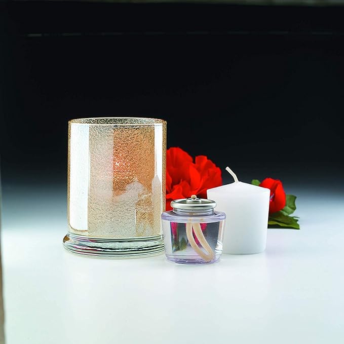 D'light Online Liquid Wax Disposable Clear Plastic Fuel Cells Liquid Votives - Dripless Liquid Candle, Smokeless Clean Burning (15 Hour Clear Fuel Oil Candles, 96 Pack - Easy to Open Packaging)