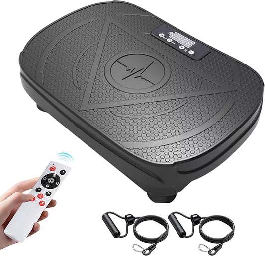 Homesy Vibration Plate Exercise Machine, Vibrating Plate for Lymphatic Drainage, Full Body Shake Platform Board for Home Fitness and Fat Burning, Sport Gym Equipment for Women Men
