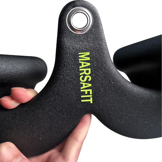 Home Gym Fitness Rowing T-bar V-bar Pulley Cable Machine Attachment, Bicep Curl Tricep Lat pulldown Bar Back Strength Training Handle Grips Lat Pull Down Bar for Seat Row Workout