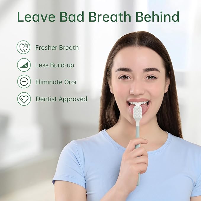 Oral Mucosal Cleaner & Gel Kit | Silicon Oral Cleaner with Air Bag | Mouth Odor Eliminator | Fresh Mint (Set of 1)…