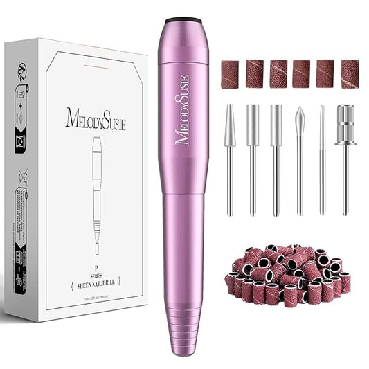 MelodySusie Pen-Shaped Portable USB Nail Drill, PC120I 20000RPM Electric Nail File with Compact Design for All Nail Care, Manicure Polishing, Shaping & Gel Removal at Home for Beginners