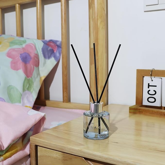 5.07 oz Reed Diffusers with 12 Black Fiber Sticks, 3 Pack Jasmine Apple Lemon Scent Diffusers for Home,Long Lasting Reed Diffuser Set, Up to 90 Days