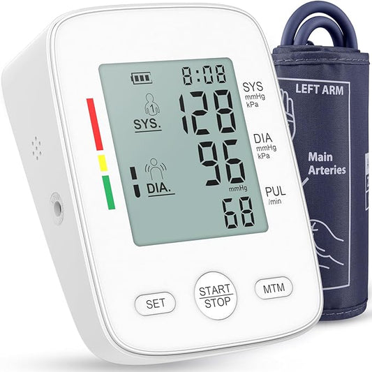 AILE Blood Pressure Monitor, Upper Arm Blood Pressure Machine, Automatic Blood Pressure Monitors for Home Use BP Monitors with Large Cuff 8.7-16.5” Adjustable, 2 * 99 Sets Memory, Digital LCD Display