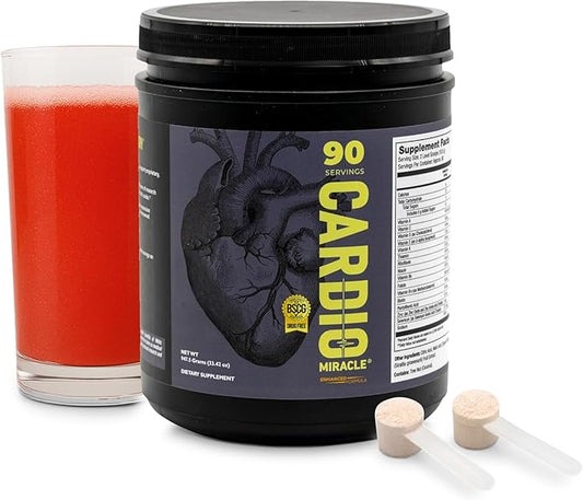 Cardio Miracle Nitric Oxide Supplement with Super Beets 90 Servings - Beet Root Powder with L-Arginine to Support Circulation, Blood Flow, Energy, Endurance, Stamina & Heart Health for Men and Women