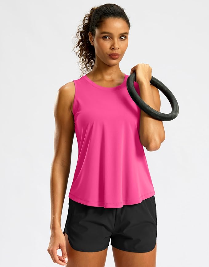 G Gradual Workout Tank Top for Women Sleeveless Athletic Yoga Tops High Neck Quick Dry Running Tennis Sports Shirts for Women