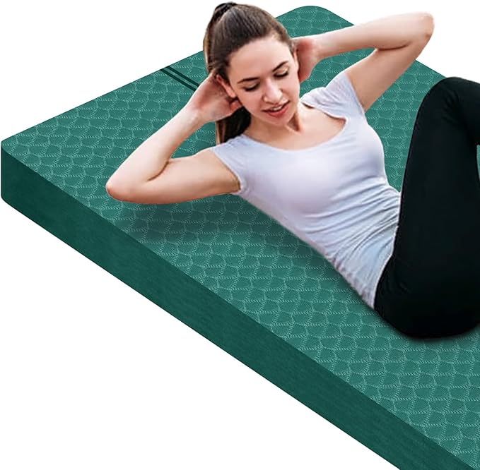 nuveti Large Exercise Mat - 15mm/20mm/30mm Thick Yoga Mat | Workout Mat for Fitness, Yoga, Pilates, Stretching & Floor Exercises for Women & Men with Free Carrying Bag