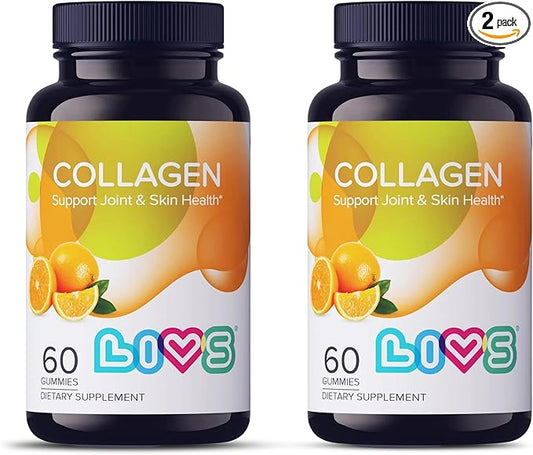 LIVS Collagen Gummies for Women & Men | Multi Collagen Peptides - Hydrolyzed Collagen Peptides | Collagen Powder Alternative for Skin, Hair, Nails & Joints | Gluten Free 100mg Marine Collagen/Dose