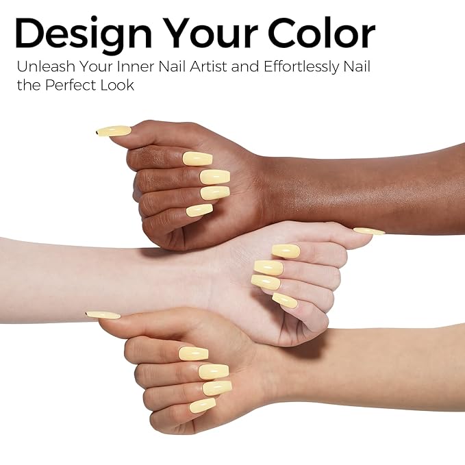 TOMICCA Yellow Gel Nail Polish15ml, Bright Yellow Nail Polish, Soak Off UV LED Macarons Gel Polish Colors, Pastel Nail Art Manicure Salon DIY for Spring Summer