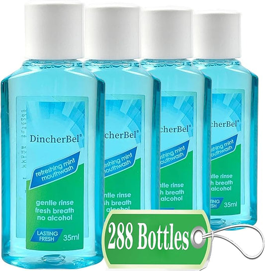 Mouthwash Travel Size, Portable Original Mint Mini Mouthwash Bulk, 35ml/1.2oz (288Pack, Mint)