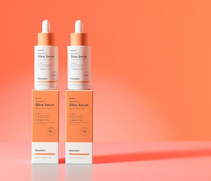 Hanskin Vitamin C Glow Serum with Ascorbic Acid, Dark Spot Remover for Face, Toning, Illuminates for Glowing Skin, Korean Skin Care [30ml]