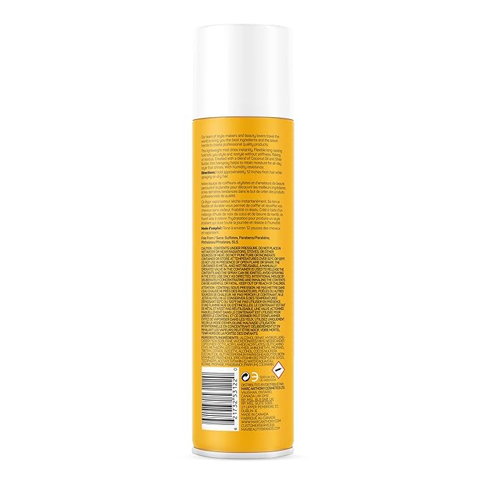 Marc Anthony Coconut Oil Volume Hairspray , Basic, 8.8 Ounce