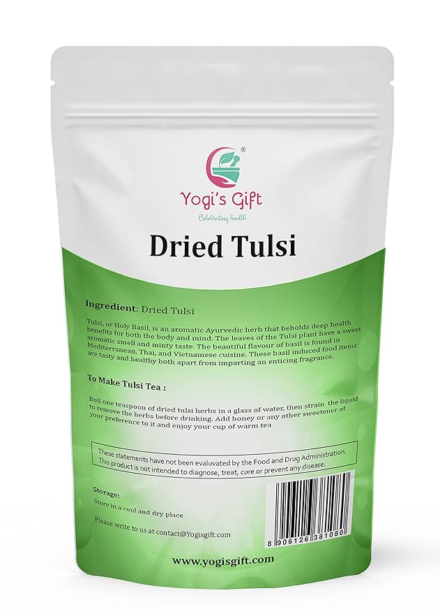 Dried Tulsi | Holy Basil Leaf Tea 1 LB | Relaxing and Calming Tea | 100% Natural | by Yogi's Gift®
