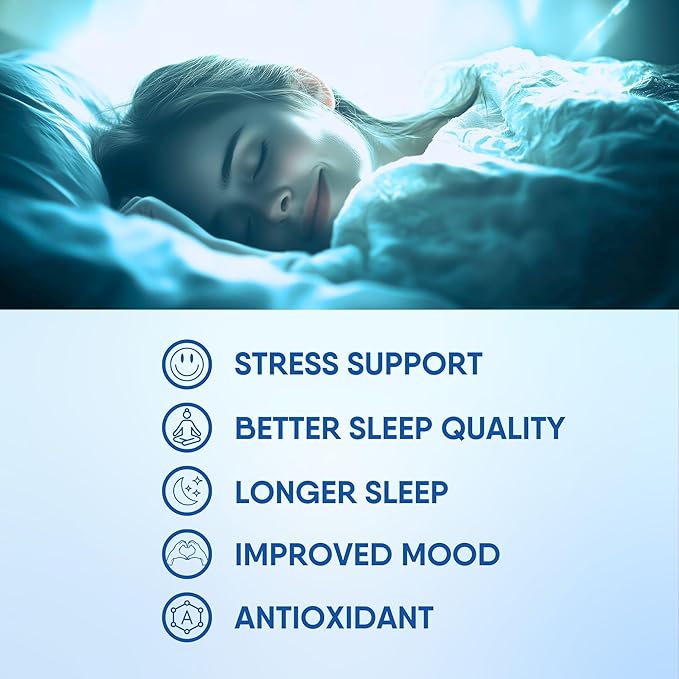 Sleep Aid Herbal Tea – Organic Calming Blend with Lemon Balm, Lavender, Linden, Chamomile, California Poppy, Passionflower, and Verbena – Supports Deep Sleep, Stress Relief and Relaxation