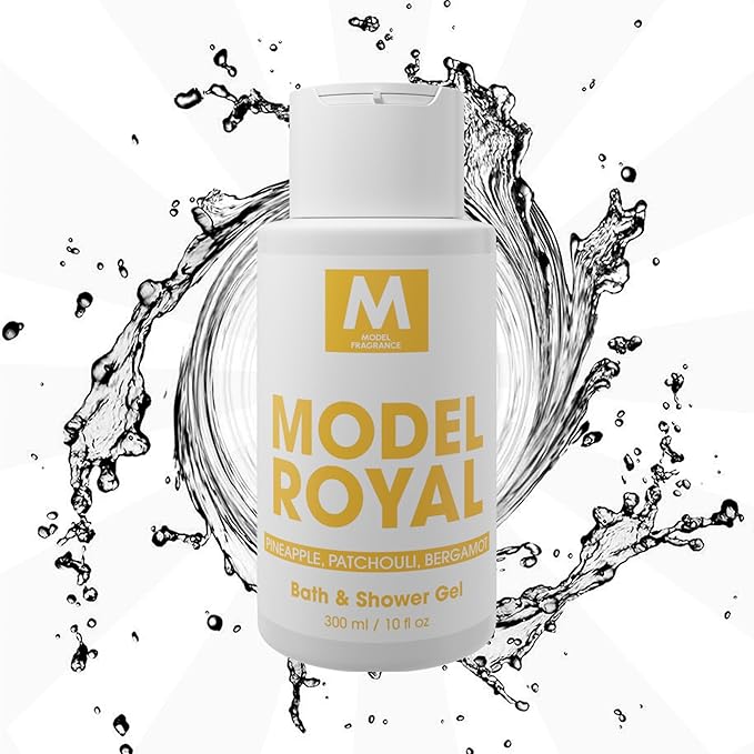 Model Royal Gourmand Body Gel | Pineapple, Patchouli, and Bergamot a Scented | Hydrating, Nourishing, and Refreshing Shower Gel | Scented Spa Products | Premium Body Cream for Clean, Soft Skin