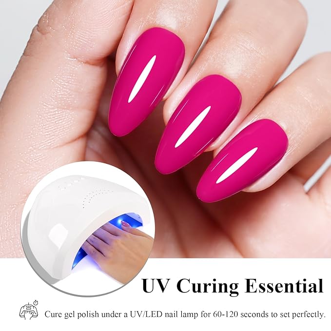 10ml Hema Free Gel Nail Polish Set, 6 Colors Gel Polish Kit Beige Purple Burgundy Red Nude Pink Manicure Gift for Women Art DIY and Salon