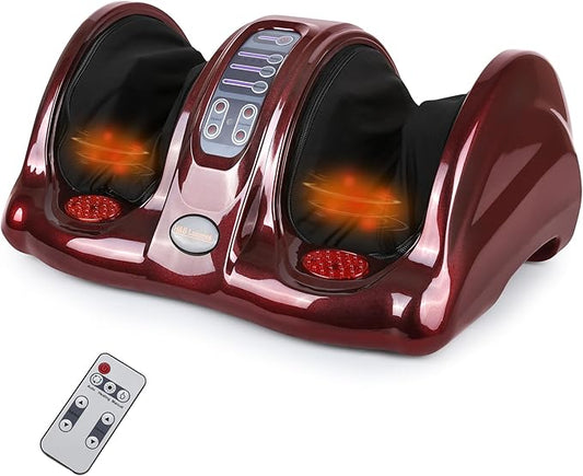 Foot Massager with Heat, Shiatsu Foot Massager for Circulation and Pain Relief and Heat Therapy, Ankle, Calves and Feet Massage with Deep Kneading Rolling, Gifts for Women Men Mother Father