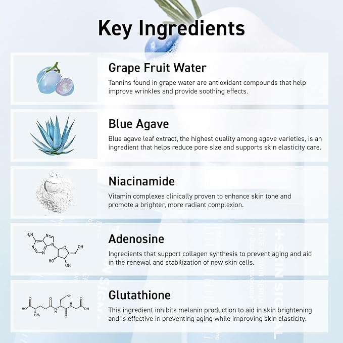 Blue Vitamin Bubble Serum, Niacinamide 50,000ppm, Adenosine, Pore Care & Skin Tone Support, Anti-Wrinkle, Korean Face Serum, 2.36 Fl Oz