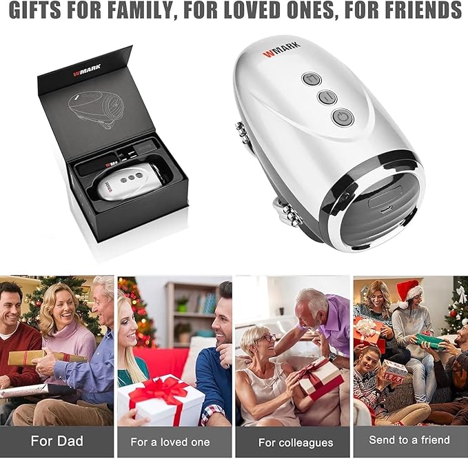 2PCS Professional Haircut Massager/Cordless Handheld, Vibration Neck/Legs/Hands/face Massager, 2 Massage nodes 2600AMH (Silver)