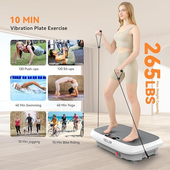 Premium Vibration Plate Exercise Machine for Lymphatic Drainage, Weight Loss, Whole Body Workout Power Vibration Plate, Shake Plate,Home Gym Fitness Equipment