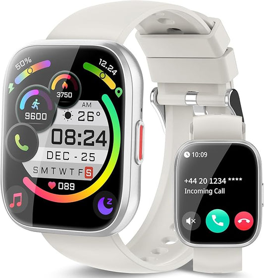 Smart Watch for Men Women Bluetooth Call, 2025 New 1.85" HD Smartwatch, Fitness Watch with 120+ Sport Modes, IP68 Waterproof, Heart Rate/Sleep Monitor, Pedometer, Activity Tracker for Android iOS