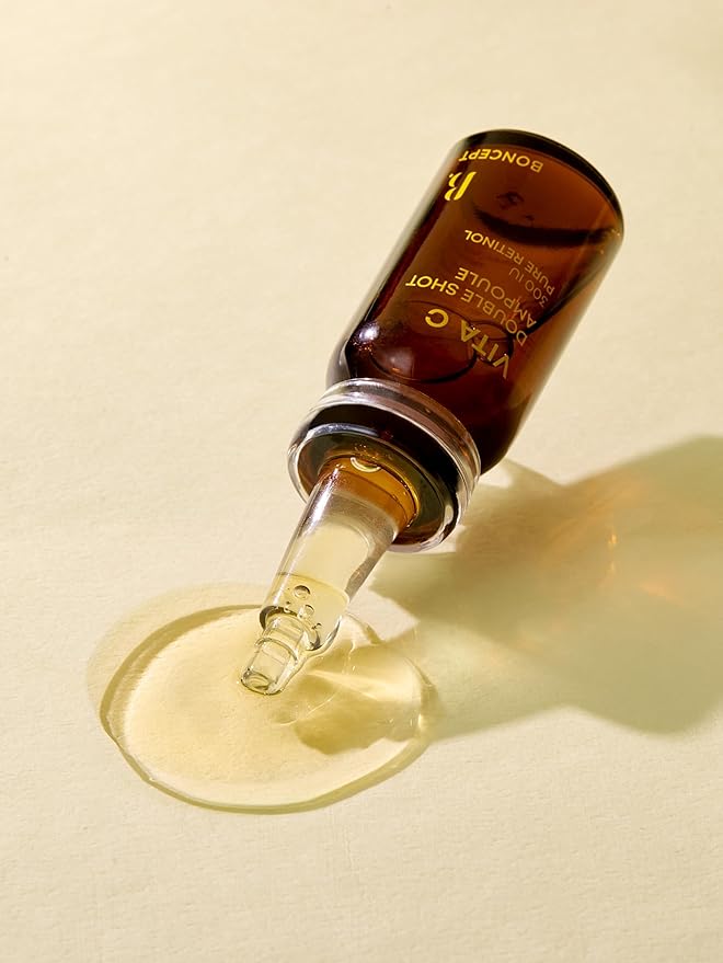 VITA C Capsule Double Shot Ampoule Kit-Korean VitaC Retinol Facial Serum for Dark Spots Uneven Skin Tone, K-beauty Skin Care, 10ml, 0.33 fl. oz.