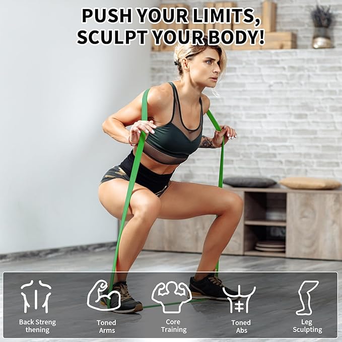 TOPOKO Resistance Bands Set of 5 – Pull Up Assistance Bands for Men & Women, Heavy Duty Workout Bands for Exercise, Strength Training, Stretching, Physical Therapy, Home & Gym