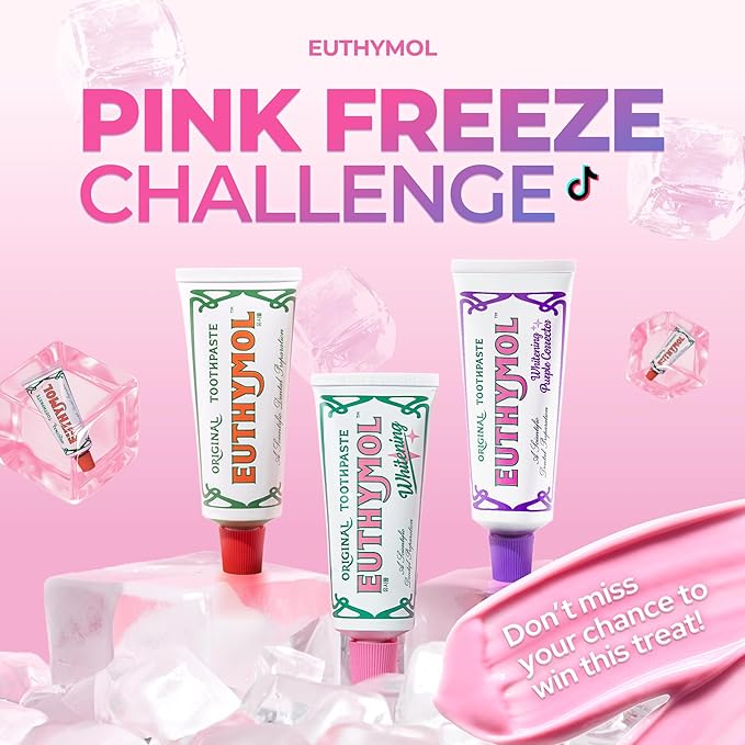 Euthymol Purple Whitening Toothpaste (3.7 fl oz) – for Yellow & Sensitive Teeth | Violet Tone-Up Formula, Instantly Brightens, 24H Stain Defense, Long-Lasting Fresh Breath