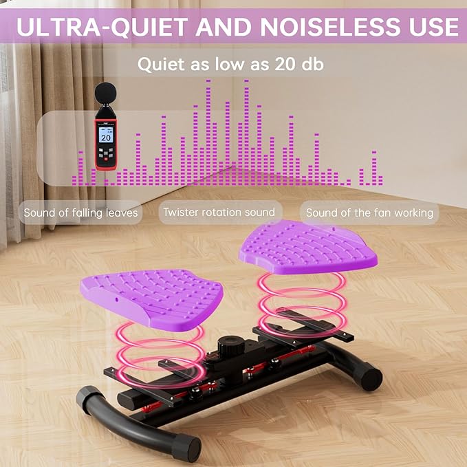 Waist Twister, Ab Twister Board 440 lbs Weight Capacity, Ab Machine for Slim Waist and Core, Workout Equipment with Smart LED Digital Display Track Time, Reps, Calories