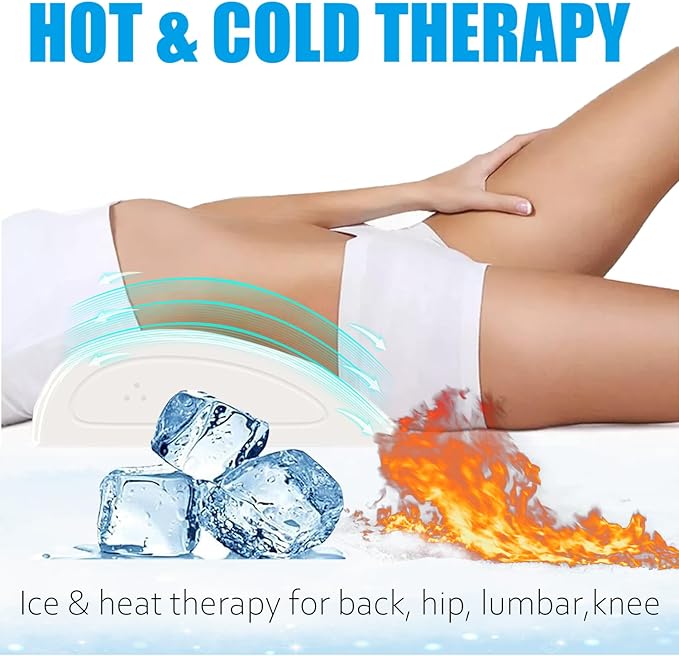 Hot & Cold Therapy Sciatica Pain Relief Pillow, Ice Massage & Heating Strecthing - Lumbar Support Pillow Immediate Relief for Back Hip Leg & Knee, Smooth Skin Touch - Ultra Soft - 100% Natural