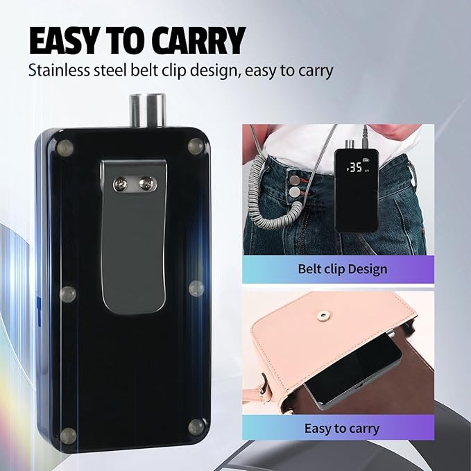 Electric Nail Drill Machine 35000RPM Professional Portable Nail File Cordless Rechargeable Nail Efile for Acrylic Gel Nails Manicure Pedicure Polishing Shape Tools for Salon (Black)