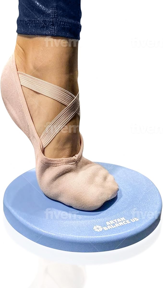 Dance, Cheerleading and Figureskating Trainer Stretching and Balance, 2 Pc. Set, Stretching, Disc Core Board and Flexibility Equipment Strap for Dance, Gymnastics, Turning, Stunt