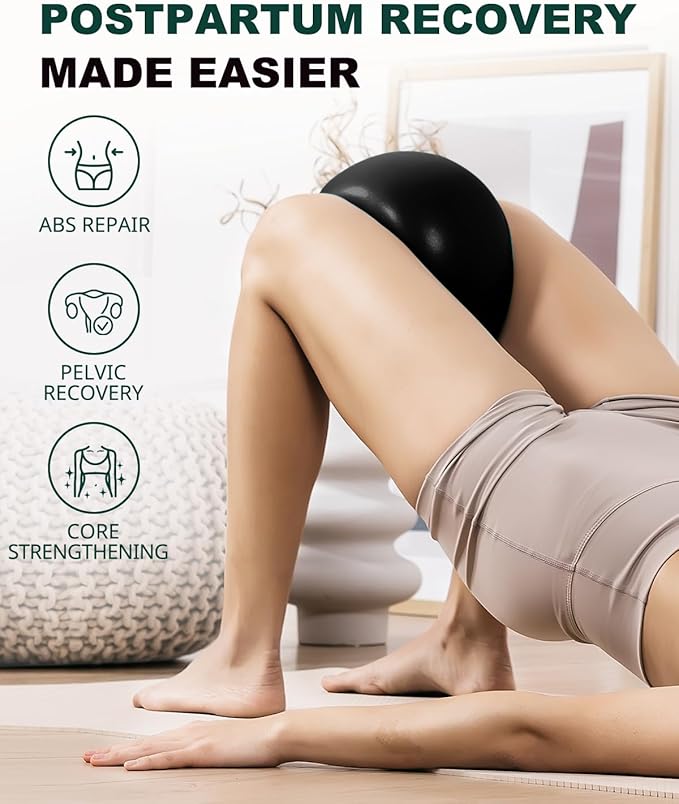 Trideer Pilates Ball 9 Inch, Small Exercise Ball with Exercise Guide for Yoga, Core Training, Physical Therapy, Balance, Stability, Stretching