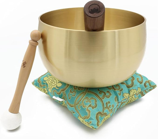 ZenClarity Bowl 10-Inch Tibetan Bell Bowl Set – Lotus Edition | Large, Sound Bowl for Meditation, Stress Relief, & Chakra Healing, Strong Vibrations | Two Mallets & Cushion Included – By Circle Up